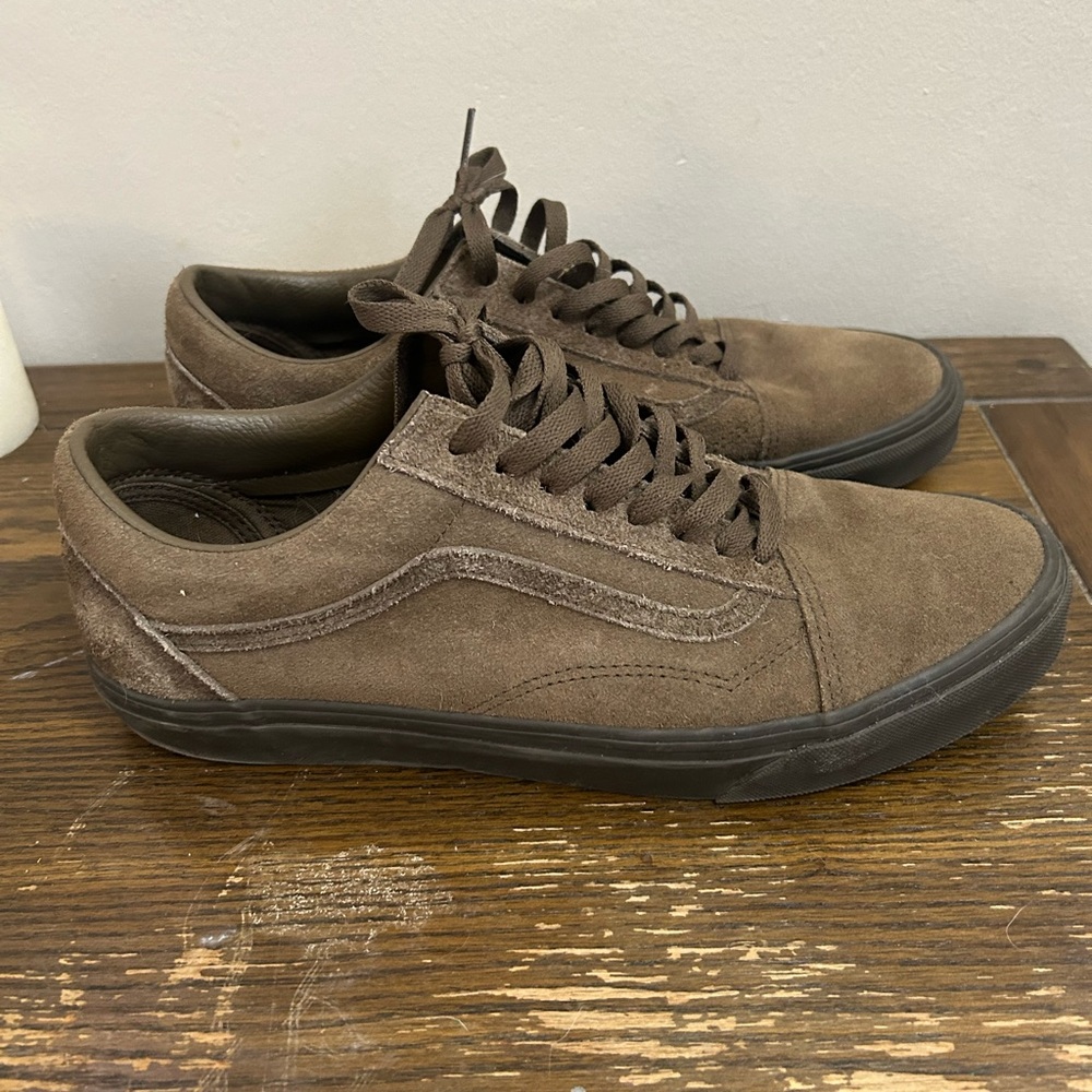 Men's Vans Nuskool Brown Suede Sneakers